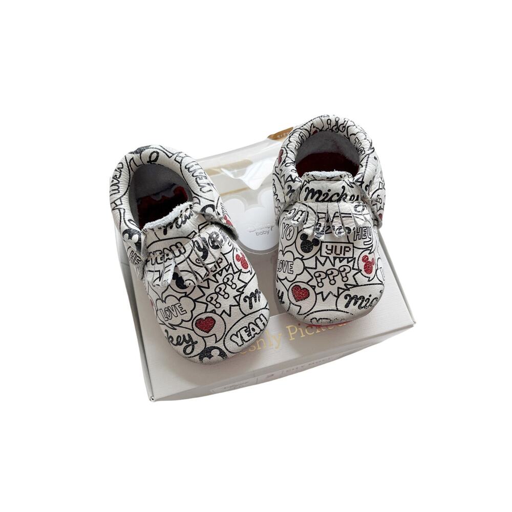 Freshly Picked + Disney Yep, Yup, Yeah Mickey Moccasins Size 2